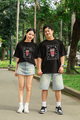 Coffee Lovers Graphic -Oversized Classic T-Shirt